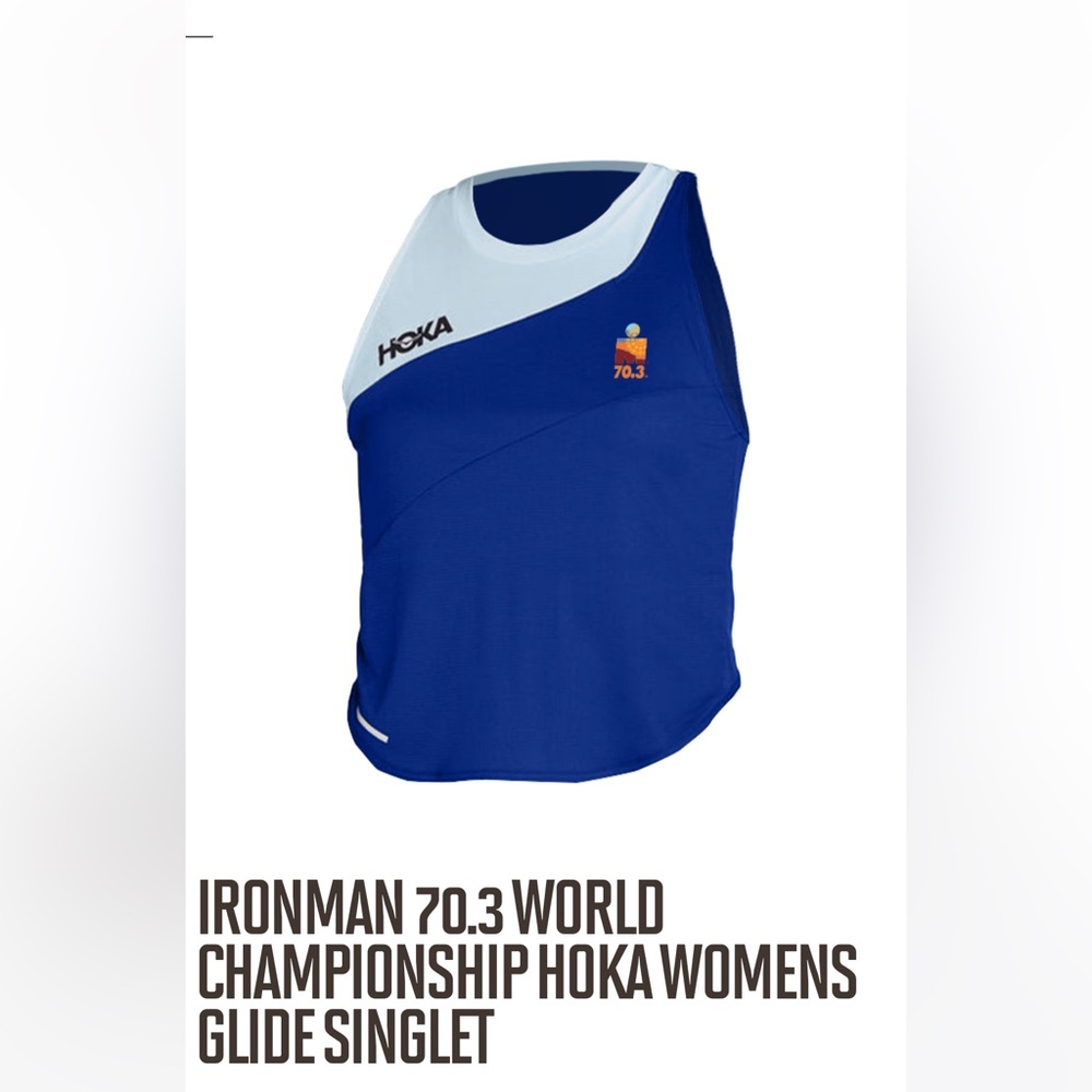 Hoka one one Ironman 70.3 singlet NWT